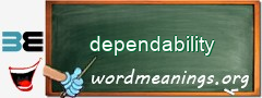 WordMeaning blackboard for dependability